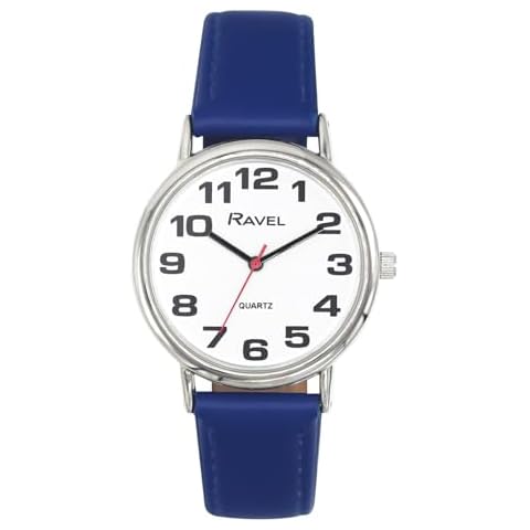 Ravel Unisex Easy Read Watch with Blue Strap Cover