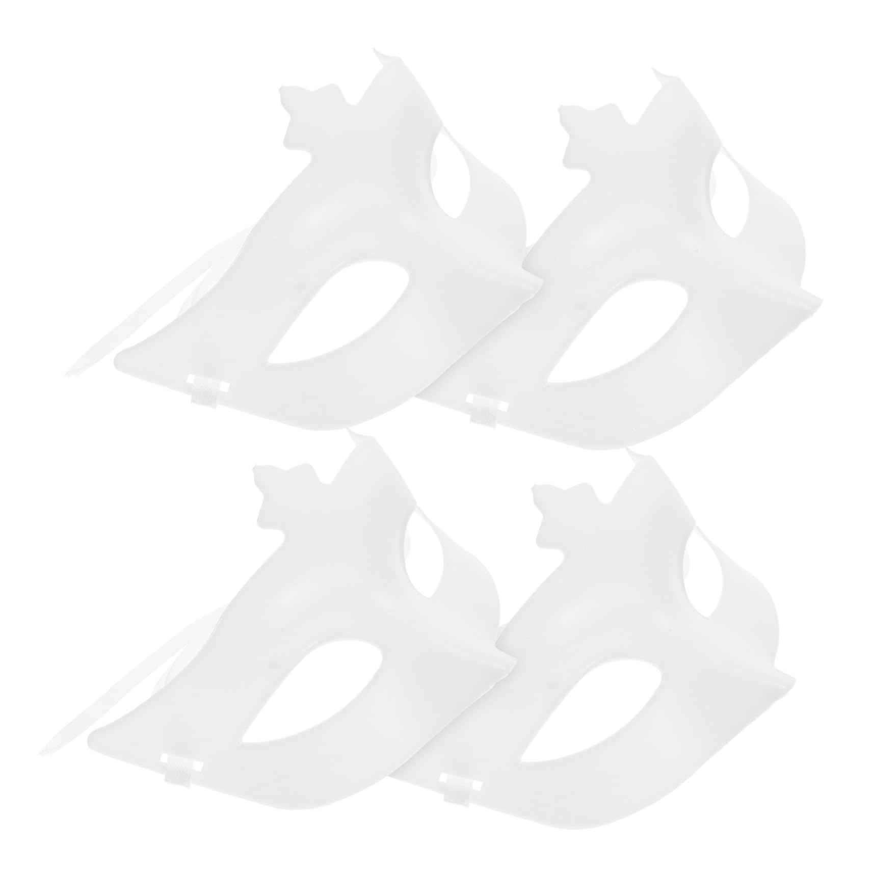 GAROZATION 10pcs Diy Masquerade Half Face Mask for Adults Party Cosplay Blank Mask Diy White