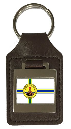 Porte-clés en cuir gravé Little Rock : l'idée cadeau rétro parfaite pour homme