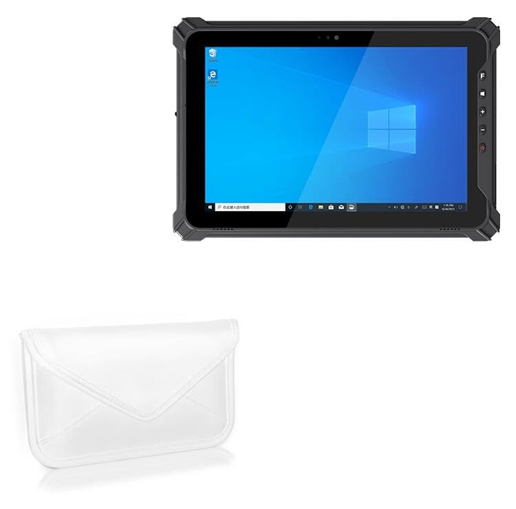 BoxWave Case Compatible with Emdoor EM-I87J - Elite Leather Messenger Pouch, Synthetic Leather Cover Case Envelope Design - Ivory White