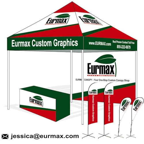 Eurmax-USA-10-x-10-Pop-up-Canopy-Commercial-Tent-Outdoor-Instant-Canopies-Party-Shelter-with-4-Full-Zippered-Walls-and-Roller-Bag-Bonus-Sand-BagsWhite Eurmax USA 10 x 10 Pop up Canopy Commercial Tent Outdoor Instant Canopies Party Shelter with 4 Full Zippered Walls and Roller Bag Bonus Sand BagsWhite