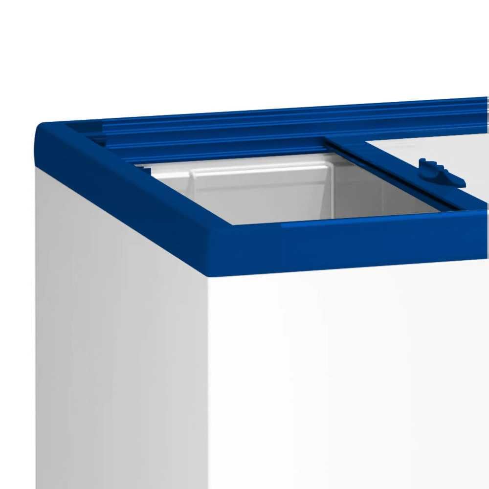 MBH - Congelatore a pozzetto 222 L Preoffessionale con porta cieca, termostato regolabile, serratura e ruote per Ristorazione (843 x 670 x 895 mm)