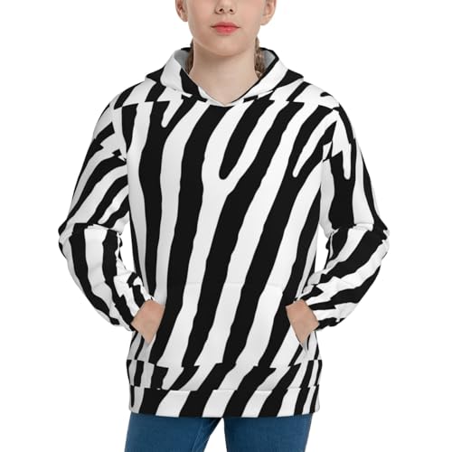 Zebra Kid Hoodies Boys Sweatshirts Girls Pullover with Pocket