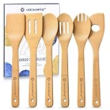 Wooden Spoons for Cooking Kitchen Utensils Set 6 pcs Bamboo Wooden Spoons & Spatula Cooking Utensils