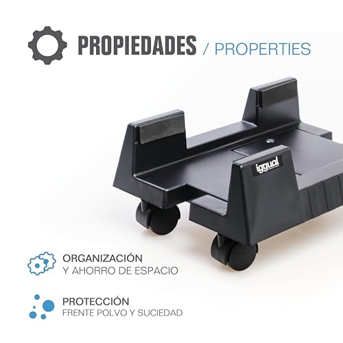 iggual SOP1 Soporte CPU Ajustable con Ruedas - imagen 3