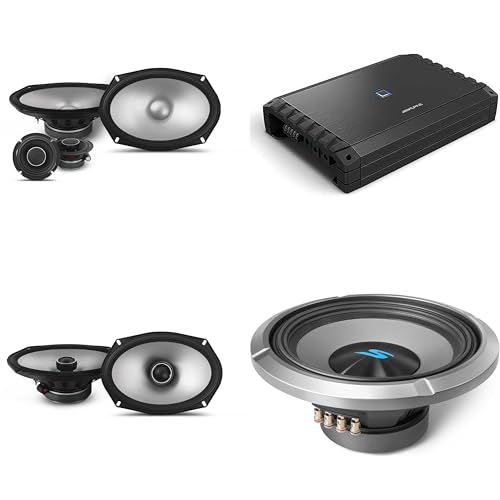 Alpine S2-A55V S-Series Class-D 5-Channel Amplifier, Hi-Res Certified, 40W x 4 + 200W x 1 @ 4 ?, 60W x 4 +300W x 1 @ 2 ? w/ S2-S69C, S2-S69 & S2-W12D4 12