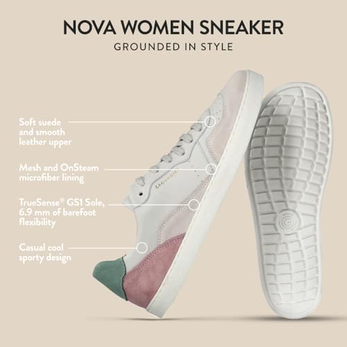 Image of GROUNDIES Nova Barefoot Shoes for Women - Trainer Sneakers for Women with Foot-Friendly Wide Toe Box, Neutral Footbed, and Non Slip Zero Drop Outsole