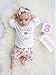Baby Girls 3Pcs Outfit Set Letters Daddy's Little Girl T-Shirt Tops Cartoon Pants with Headband (3-6 Months)