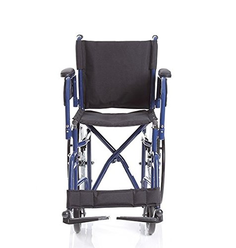 SEDIA A ROTELLE - CARROZZINA DISABILI AD AUTOSPINTA PIEGHEVOLE AD INGOMBRO RIDOTTO TRASFORMABILE IN TRANSITO - SINGOLA CROCIERA - Mod. SKINNY - GOMME PIENE - Dim. Seduta 40 Cm