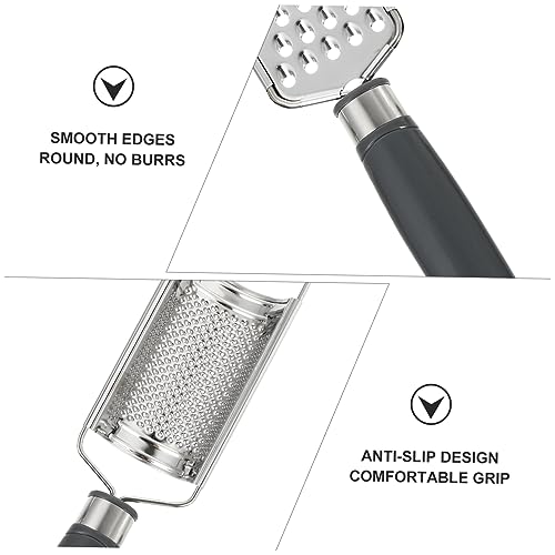 Set de 5 ralladores de cocina manuales gris Solustre miniatura 4