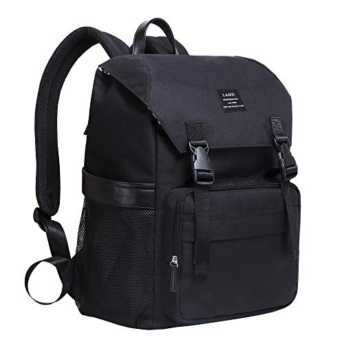 Baby Diaper Backpack - Large Capacity Light Weight Water-Resistant Nappy Bag with Insulated Pockets and Stroller Straps, Travel Backpack&Outdoor Bag (Black)