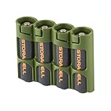 PowerPax – Pack de 4 pilas AA, color verde militar