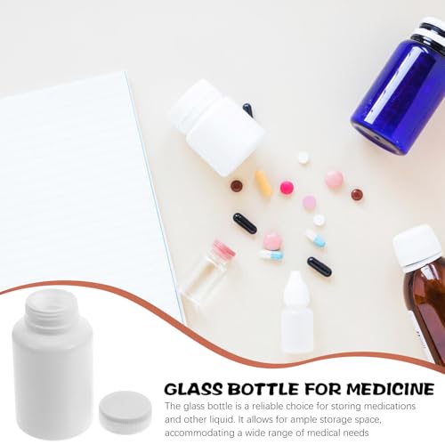 Frascos de plástico blanco de 120 ml botes con tapa de rosca herméticos para polvo compacto 3