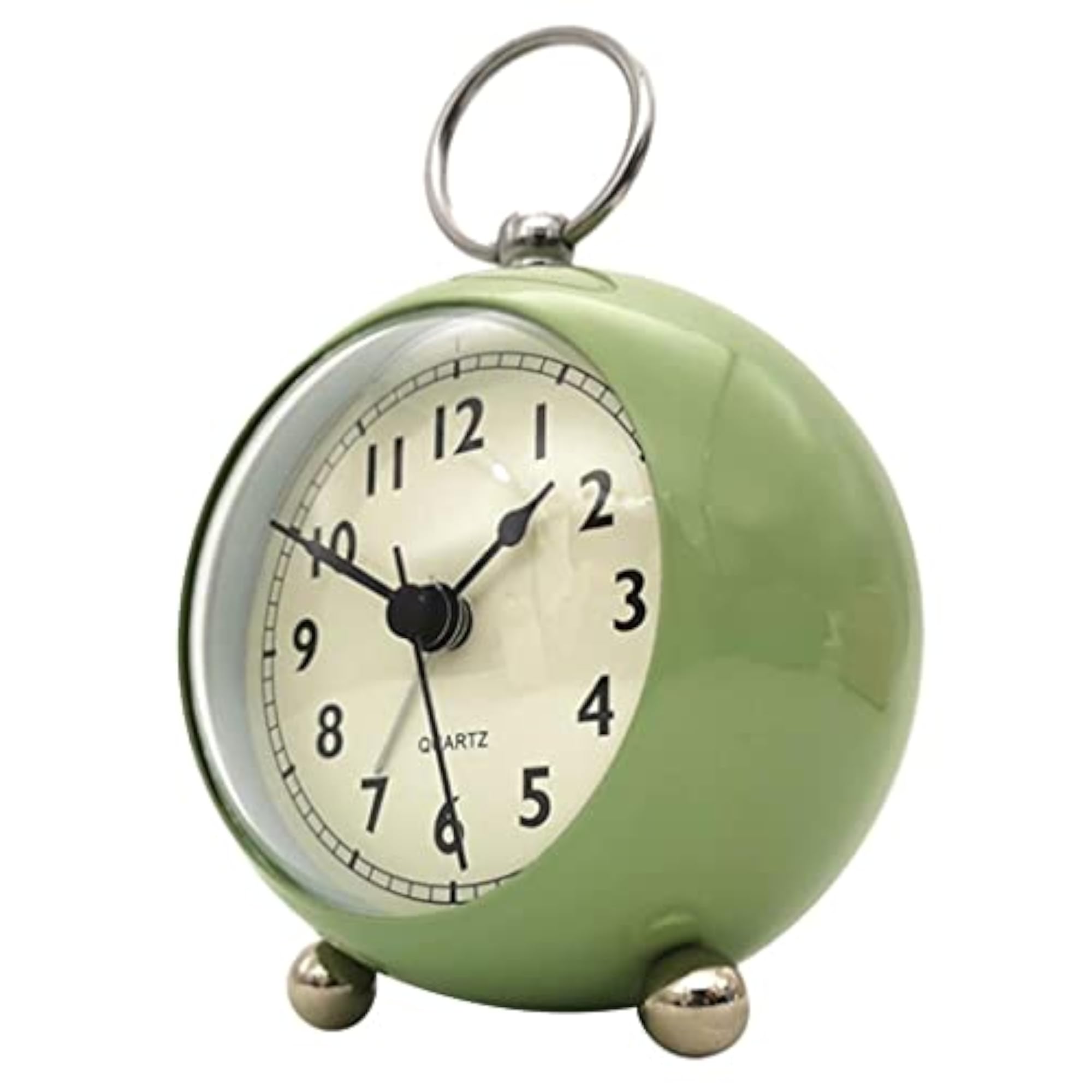 Silent Bedside Quartz Alarm Clock with Night Light