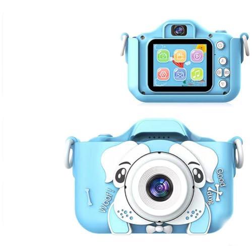 Cámara digital para niños, 1080P HD de 2.0 pulgadas, con tarjeta de 32 GB y funda de silicona, cámara de video HD para niños, cumpleaños, Navidad, juguetes para niños, regalos para selfies, cámara