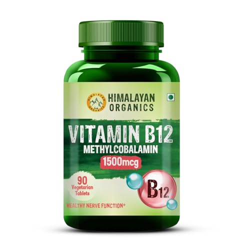 Himalayan Organics Methylcobalamin Vitamin B12 1500mcg Supplement...