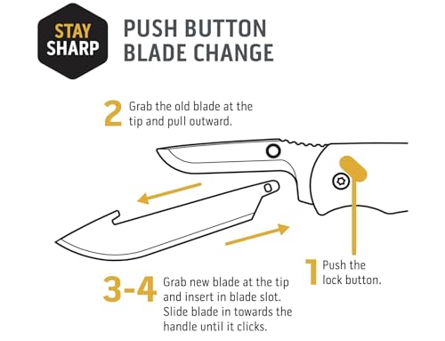 OUTDOOR EDGE 3" Stainless Steel Combo 12 Blade Pack - 4 Drop-Point, 4 Utility, 2 Sheepsfoot & 2 Tanto, Compatible with 300 Series Razor-Safe Knives by OUTDOOR EDGE - Image 2