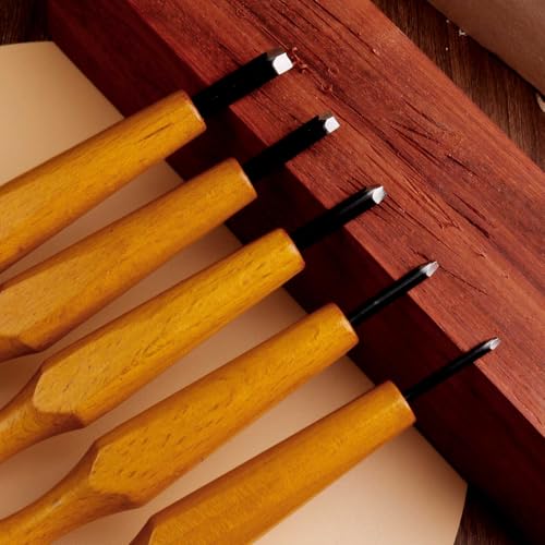 HKATOPS 5Pcs V-Sharp Wood Carving Knife by HKATOPS - Used condition - Image 6