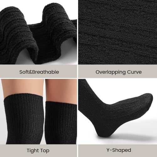 Pleneal Womens Thigh High Socks Over Knee High Socks Long Warm Boot Stockings Leg Warmers4