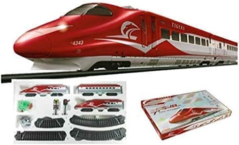 Jack RoyalBullet Train Set with Light and Sound & Track High Speed Electric Metro Train with Long Track and Flyover Signal Accessories Best Train Toy