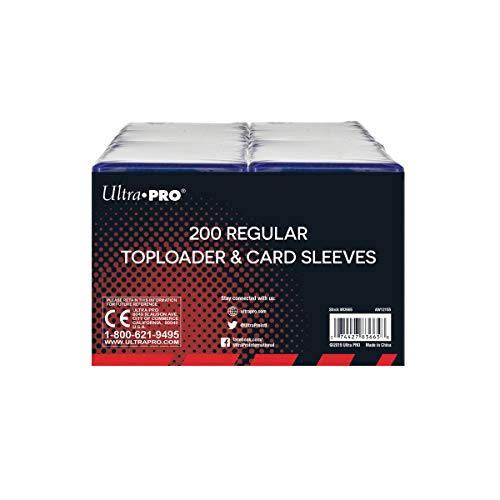 Ultra Pro 3" X 4" Clear Regular Top Loaders For Cards With Card Sleeves Bundle Standard Size 200Ct Baseball Card Sleeves Trading Card Sleeve Baseball Card Protectors Toploader Card Protectors #TOP2