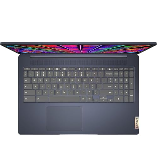 Image of Lenovo Chromebook 15.6 inchFHD Laptop, Intel Dual Core N4500, 8GB RAM, 128GB Storage (64GB eMMC+64GB SD Card), Business & Students Laptop, Anti-Glare, HDMI, USB, Webcam, WiFi 6, Bluetooth, Chrome OS, Blue