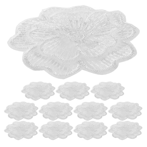 FRCOLOR Parches Adhesivos de Organza con Diseño Floral para Vestidos y Mochilas, 12 Piezas, Uso Versátil y Transpirable Acabado Elegante y Visual Hermoso