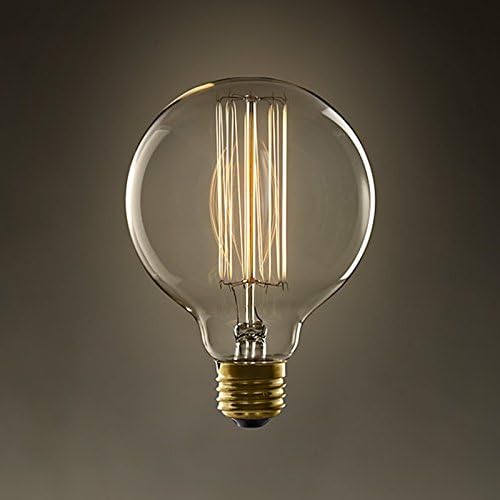 Glitz Edison tungsten filament vintage antique Light Bulb G125 E27 STRAIGHT LINE FILAMENT