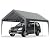 Bezseller 12x20 FT Heavy Duty Carport Canopy, Portable Garage Car Shelter with Galvanized Steel Frame, Waterproof All-Weather Car Port Party Tent for Car, Truck, Boat, SUV, Gray