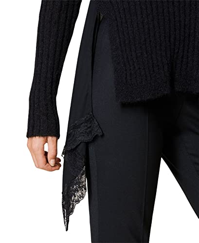 Twin Set - MAGLIA MISTO MOHAIR CON TESSUTO e