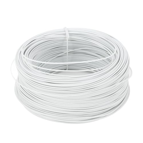 Alambre galvanizado para hobbies, alambre redondo resistente y anti desvanecimiento 0.55 85m para granja (Blanco) miniatura 6