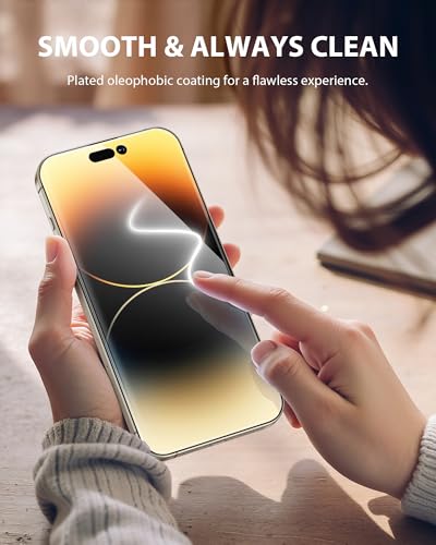 Image of PDDKISS 2 Pack Screen Protector for iPhone 14 Pro Max (2022) 6.7 inch Shatterproof Tempered Glass