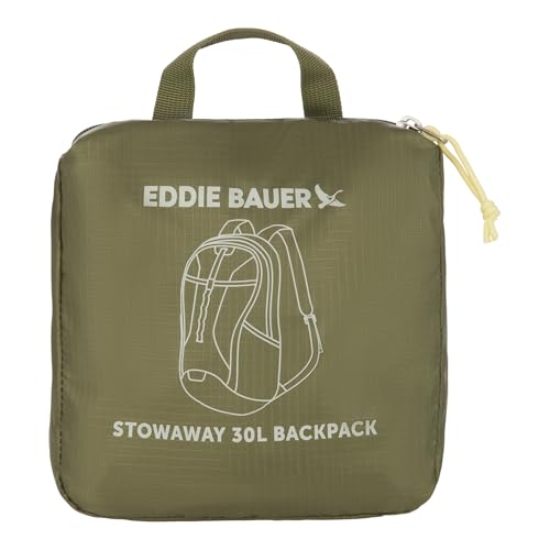 Image of Eddie Bauer Stowaway Packable Backpack | Travel | Outdoor | Lightweight | Foldable | Durable | Ripstop Polyester | 30L - Irish Green