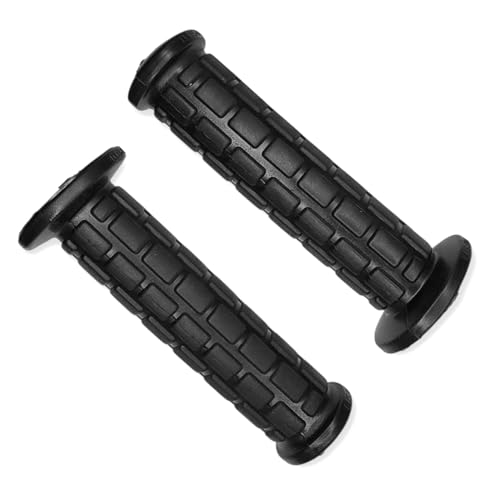 cyclingcolors Poignées de Guidon Moto 130 mm Gauche 7/8 (22 mm) Droite 1 (24 mm) revêtement antidérapant Installation Facile Scooter Moto Cyclo, Noir