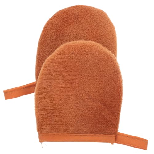 OSOLADY Self Tanning Mitt 2pcs Brown Reusable Lotion Mitt for Body Sunless Tanning Application Tool Suitable for Even Skin Coverage and Massage