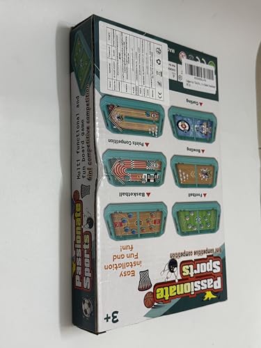 Golgner 6 in1 Hockey Brettspiel, Sling Puck Spiel, Brettspiel Hockey, Fast Sling Puck Game, mit Fußball Basketball Hockey Bowling, für Kinder Erwachsene Familie Partyspiele