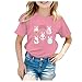 Toddler Spring and Autumn New Fashionable Cute Print Comfortable Version of The Girls Printed T Shirt (Pink, 3-4 Years)