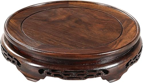 Base giratoria para bonsái de 40 cm soporte de madera para jarrones y antigüedades 5