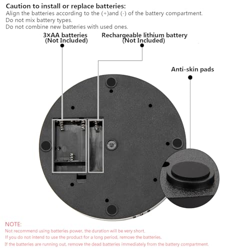 Leadleds Drehteller elektrisch, 19,5 cm Elektrischer 360-Grad-Drehteller Displayständer für Photografie, Schmuck, Uhren, digitalen Produkten Schwarz