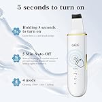 GUGUG Skin Scrubber Face Spatula Skin Spatula Pore Cleaner Blackhead Remover Tools for Facial Deep Cleansing-4 Modes -White - Image 4