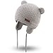 Cutegogo Baby Infant Earflap Beanie Hat Toddler Boys Girls Winter Warm Crochet Cap 0-24Months (Gray, 0-4M)
