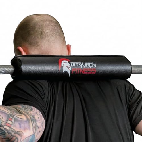 Dark Iron Fitness 17 Inch Extra Thick Barbell Neck Pad - Shoulder Support for Weight Lifting Crossfit Powerlifting and More - Fits 2 Inch Olympic Size Bars and a Smith Machine Bar Perfectly