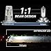 DAYWALKER H4 LED Motorcycle Light Bulb Hi/Lo Beam 9003 Bulb 6000 Lumens White 6000k CSP Chips H4 Bulb 1:1 Design（Pack of 1