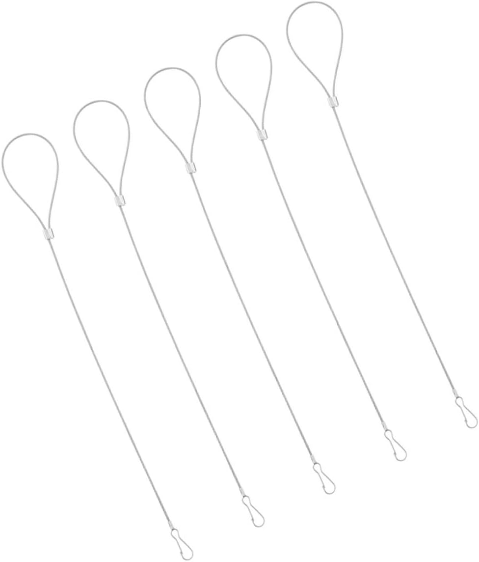 PAREKS 15 Pcs Metal Fence Stainless Cable Stainless Steel Cable Protective gate Latch Cable Safety Latch Cable Pull gate Latch Cable for Garden Safety Door Lock Cable Accessories product/2373