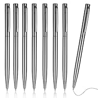 6 stuks gouden balpennen, metalen zwarte inkt, intrekbare 1 mm inkt, slanke balpennen, handschrijving, werkpen voor business, bruiloft, kantoor