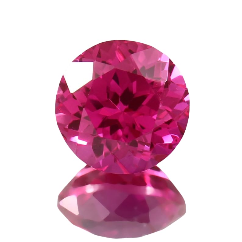 Tourmaline rubellite facettée de 10,7 mm, gemme d'exception pour bague