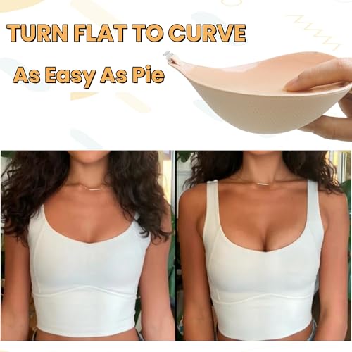 Nimiah Thick Padded Adhesive Bra, Invisible Push up Sticky Bra Add Cup Size Instantly for Women Wedding Dress3