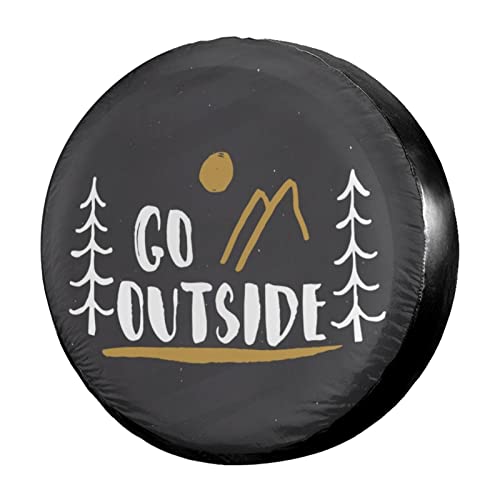 Image of Delerain Spare Tire Covers Go Outside Waterproof Dust-Proof UV Sun Wheel Cover Universal Fit for Trailer, RV, SUV, Truck and Many Vehicle (17 Inch for Diameter 31 inch-33 inch)