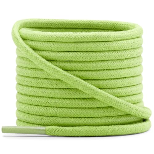 Image of YFINE Waxed Round Shoe Laces: 2 Pairs Oxford Shoelaces for Dress Shoes Boot | 4mm Thick, 20 Colors, 24 inch-71 inch, for Business Footwear, Chukka Boots, Men & Women