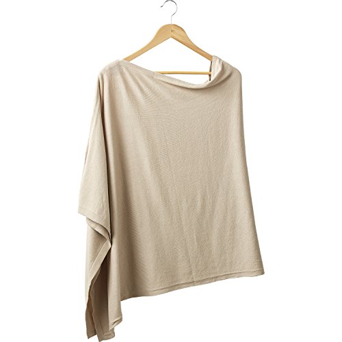 Tickled Pink Women's Classic Colorblock Everyday Cotton Poncho, Beige, One Size Tickled Pink Women's Classic Colorblock Everyday Cotton Poncho, Beige, One Size
